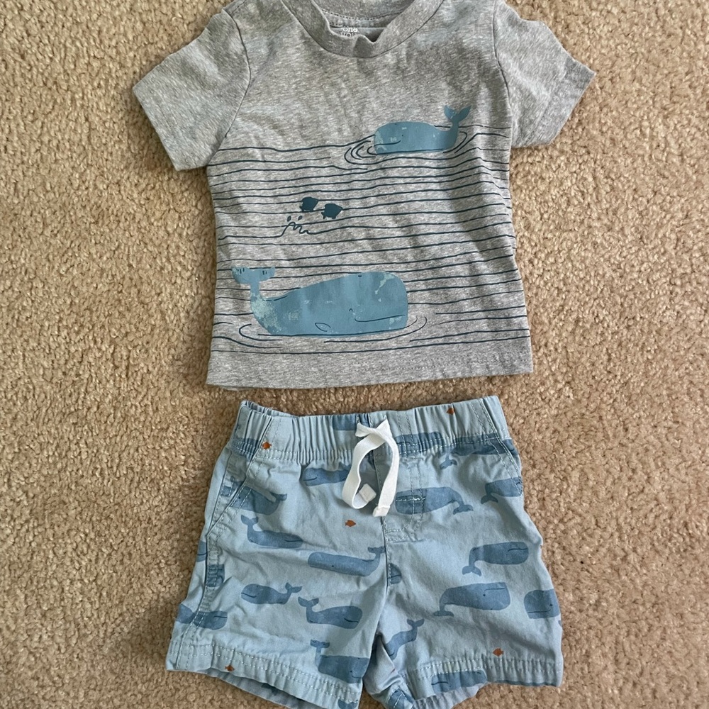 Baby boy whale outfit